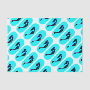 Papier Mousseline sirènes noires nageant