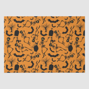 Papier Mousseline Skeletons d'Halloween Macabre Dance