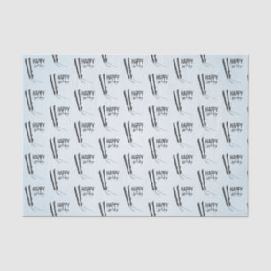 Papier Mousseline Ski d'hiver Joyeuses vacances Tissu Papier