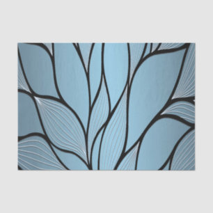 Papier Mousseline Sky Blue Hues Creative Leave Motif