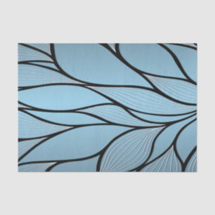 Papier Mousseline Sky Blue Hues Creative Leave Motif