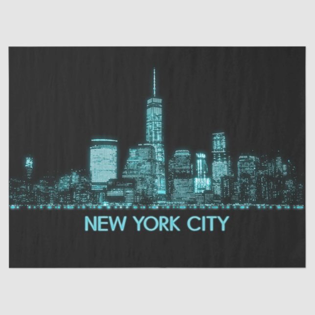 Papier Mousseline Skyline de New York (Recto)