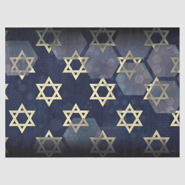 Papier Mousseline SlipperyJoe's Happy Hanoukka multiple Star de Davi (Recto)