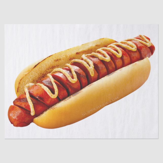 Papier Mousseline SlipperyJoe's hot dog niché doucement pain jaune v (Recto)