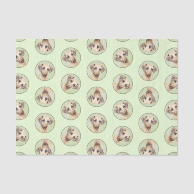 Papier Mousseline Sloughi Peinture Sable doré mignon Art Chien origi (Recto)