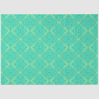 Papier Mousseline Smooth Arabesque - Motif géométrique Seafoam