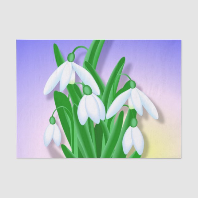 Papier Mousseline Snowdrops (Recto)
