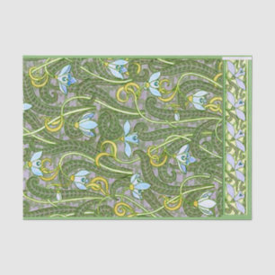 Papier Mousseline Snowdrops Français Art Nouveau Styliszed Motif 180