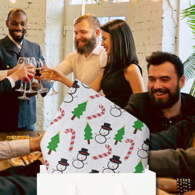 Papier Mousseline Snowman Candy Cane Christmas Tree (Créateur téléchargé)