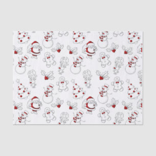 Papier Mousseline Snowman et Père Noël