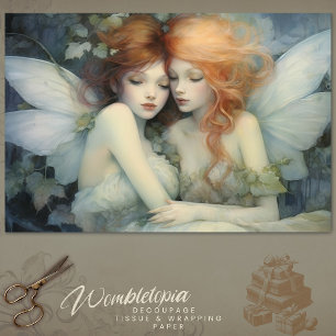 Papier Mousseline Soeurs Fées Enchantées Whimsical Pastel Decoupage