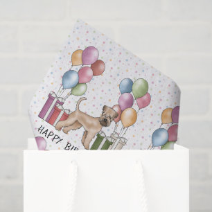 Papier Mousseline Soft-Coated Wheaten Terrier Pastel Joyeux Annivers