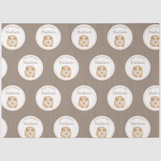 Papier Mousseline Soirée d'anniversaire de Motif de hamster mand per (Recto)