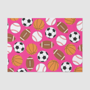 Papier Mousseline Soirée d'anniversaire Pink Sports