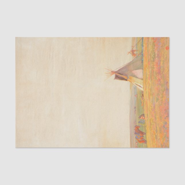 Papier Mousseline Soirée des Prairies par Maynard Dixon (Recto)