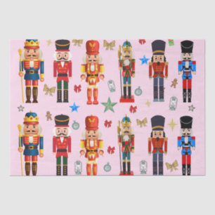 Papier Mousseline soldat de jouets de vacances Nutcracker motif rose