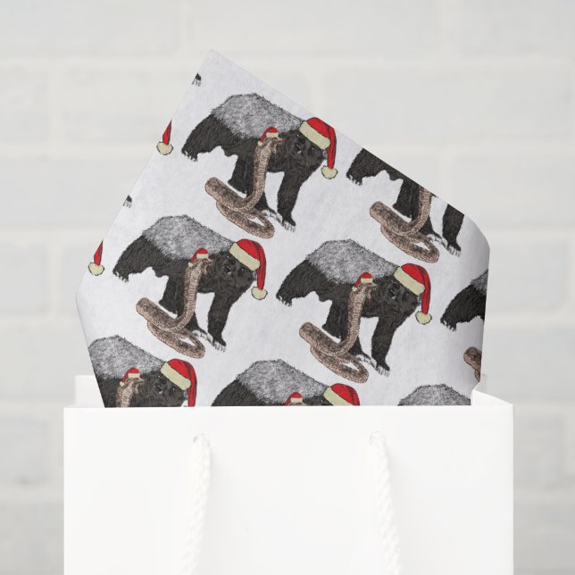 Papier Mousseline Solive Honey Badger Snake Badas (Sac cadeau)