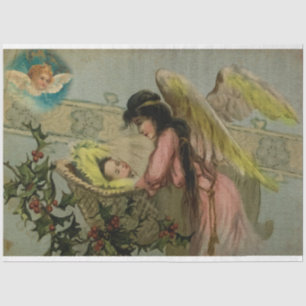 Papier Mousseline Sommeil Noël Bébé Ange