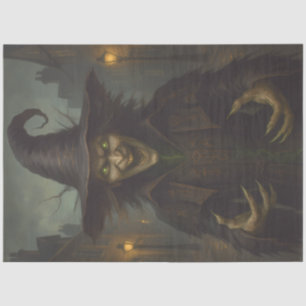 Papier Mousseline Sorcière déplaisante aux yeux brillants - Hallowee