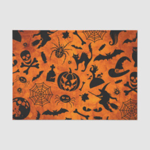 Papier Mousseline Sorcière d'Halloween très Éffrayante, Chat noir, C