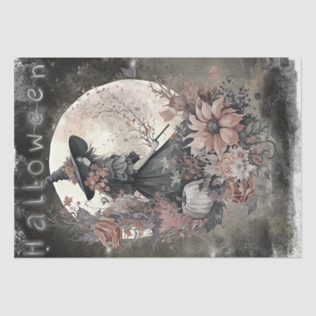 Papier Mousseline Sorcière florale mystique (Recto)