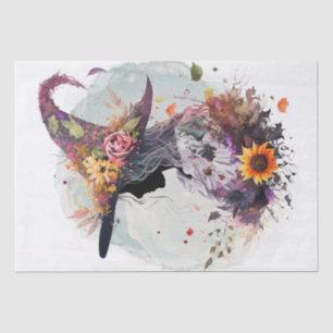 Papier Mousseline Sorcière florale mystique
