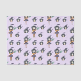 Papier Mousseline Sorcière mignonne