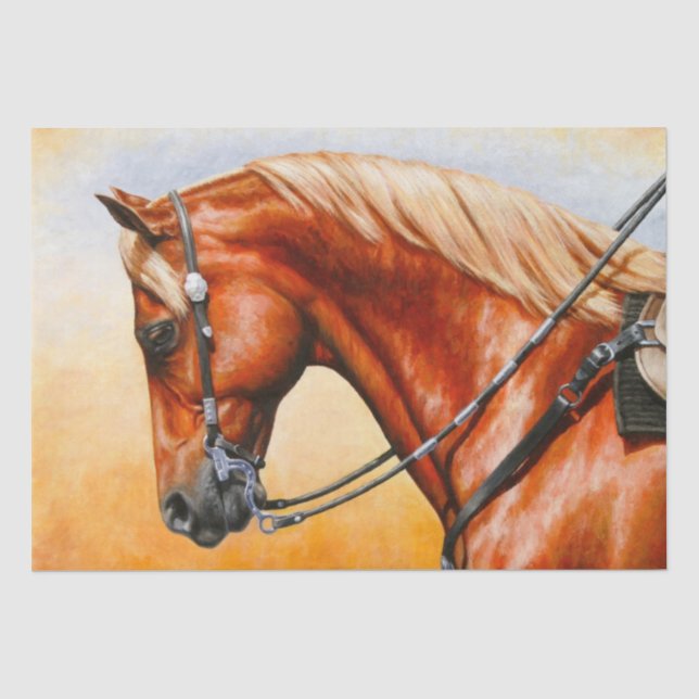 Papier Mousseline Sorrel Ouest Plaisir Quarter Cheval (Recto)
