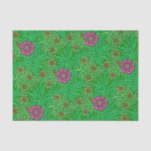 Papier Mousseline Souci de William Morris, vert vert et fuchsia