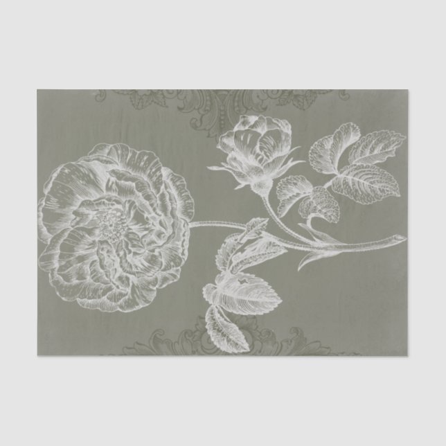 Papier Mousseline Soulagement floral I (Recto)