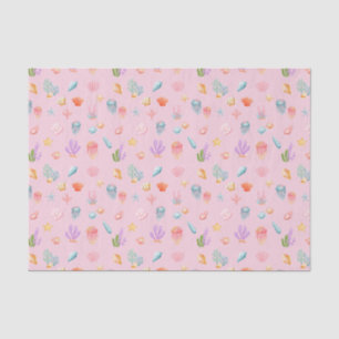 Papier Mousseline Sous le Motif marin