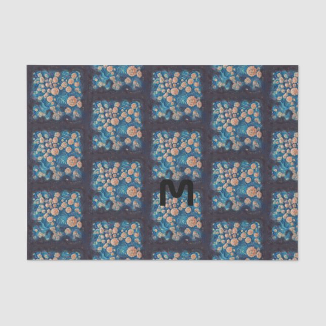 Papier Mousseline Space Mimosa Golden Nebula Blossom (Recto)