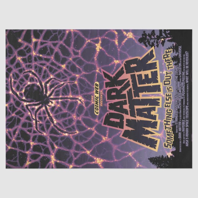 Papier Mousseline Spider Cosmic Web, Galaxie d'Halloween des horreur (Recto)