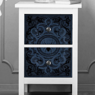 Papier Mousseline Spider Witch   Dusty Ardoise Bleu Ardoise Flourdis