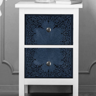 Papier Mousseline Spider Witch   Dusty Ardoise Bleu Ardoise Flourdis