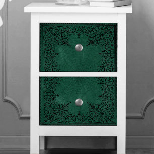 Papier Mousseline Spider Witch Emerald Green Spiderweb Flourish