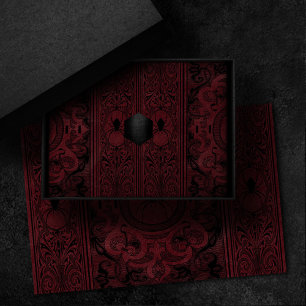 Papier Mousseline Spider Witch   Imaginaire rouge foncé Spiderweb fl