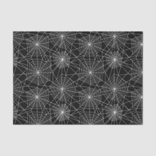 Papier Mousseline Spiderweb Halloween noir et blanc