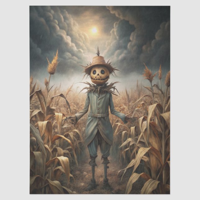 Papier Mousseline Spooky Gothic Scarecrow Fantasy  (Recto)