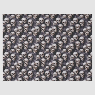 Papier Mousseline Spooky Halloween Skulls on a Galaxy Background