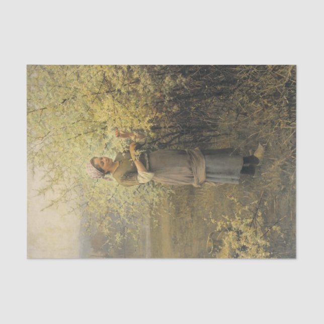 Papier Mousseline Springtime by Daniel Ridgway Knight (Recto)