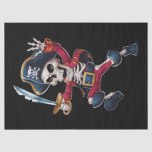 Papier Mousseline Squelette de pirate dabant Halloween enfants Jolly