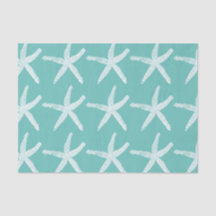 Starfish Motif Blanc Turquoise Bleu Plage Nautique