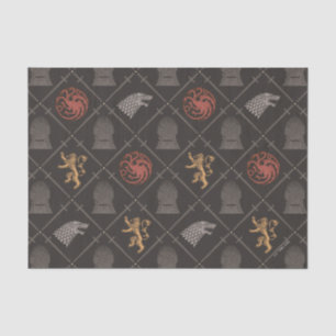 Papier Mousseline Stark, Lannister, Targaryen, Motif du Trône de fer
