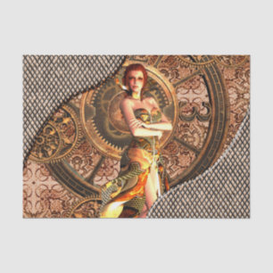 Papier Mousseline Steampunk, belles femmes de vapeur avec des