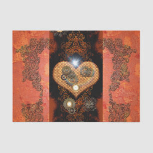 Papier Mousseline Steampunk, coeur merveilleux