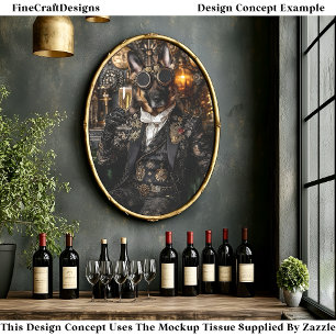 Papier Mousseline Steampunk German Shepherd, Alsacien BT4 Decoupage