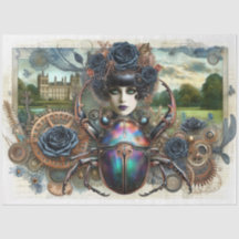 Steampunk Gothique Scarab Beetle Découpage