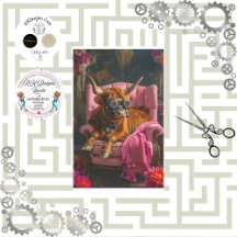 Steampunk Highland en Pink Fauteuil Découpage