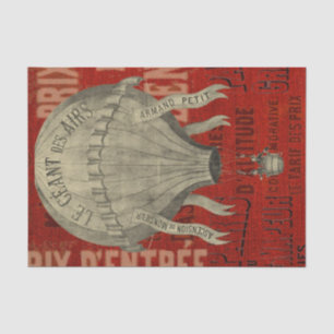 Papier Mousseline Steampunk Hot Air Ballon Ride Polices graphiques